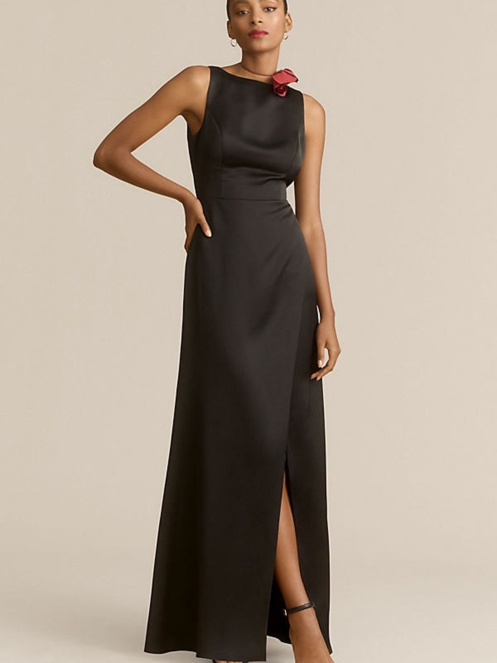 BHLDN - Alice high neck satin maxi dress